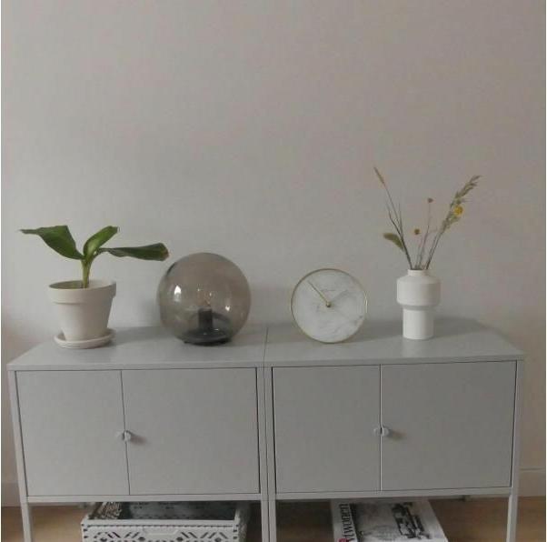 Actual product image Nextime Table Clock Marble Ø 20 cm White (20 cm)