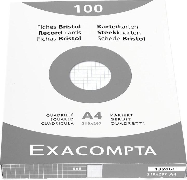 Actual product image Exacompta Index cards (210 x 297 mm, 205 g/m², 100 x)