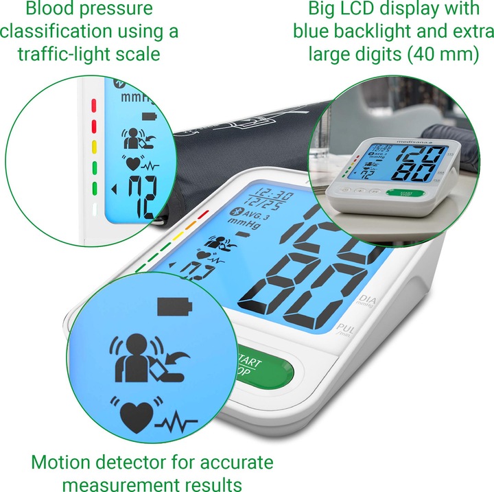 Actual product image Medisana BU 584 connect Upper arm blood pressure monitor large cuff 23-43 cm (Blood pressure monitor upper arm)
