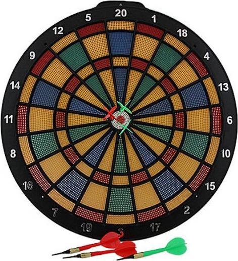 Actual product image Plastic Dartboard 40 cm 6 Darts BT26903