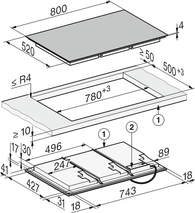 Produktbild Miele KM 8685 FL (80 cm, Induktionskochfeld)