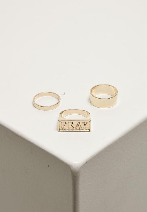 Immagine prodotto Mister Tee Set di anelli Pray (57)