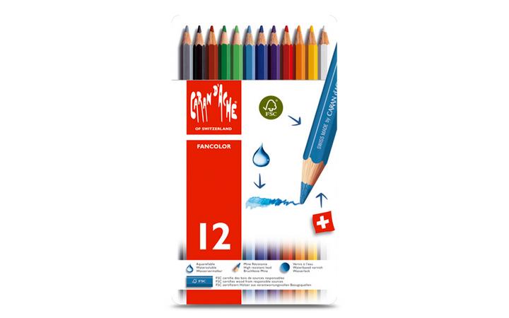 Productafbeelding Caran d'Ache Fancolor Farbstifte Metallschachtel (Veelkleurig, 12 x)
