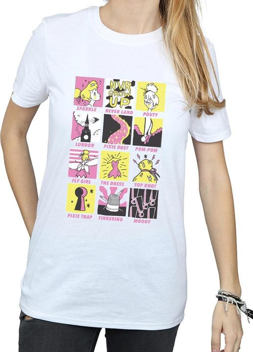 Immagine prodotto Disney Tinkerbell Squares Maglietta Ampia Donna (XXL)