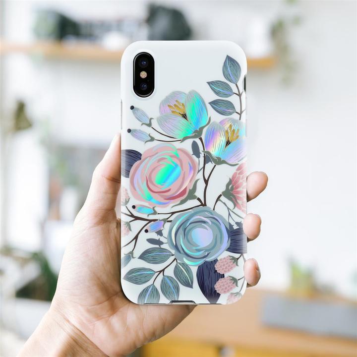 Actual product image Cadorabo IMD TPU Colorful Flowers & Leaves Cover (Apple iPhone XS Max)