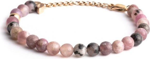 Produktbild Didyma ARMBAND - LEPIDOLITH NATURSTEIN - 16+2+2 CM (20 cm, 316L-Edelstahl, Naturstein)