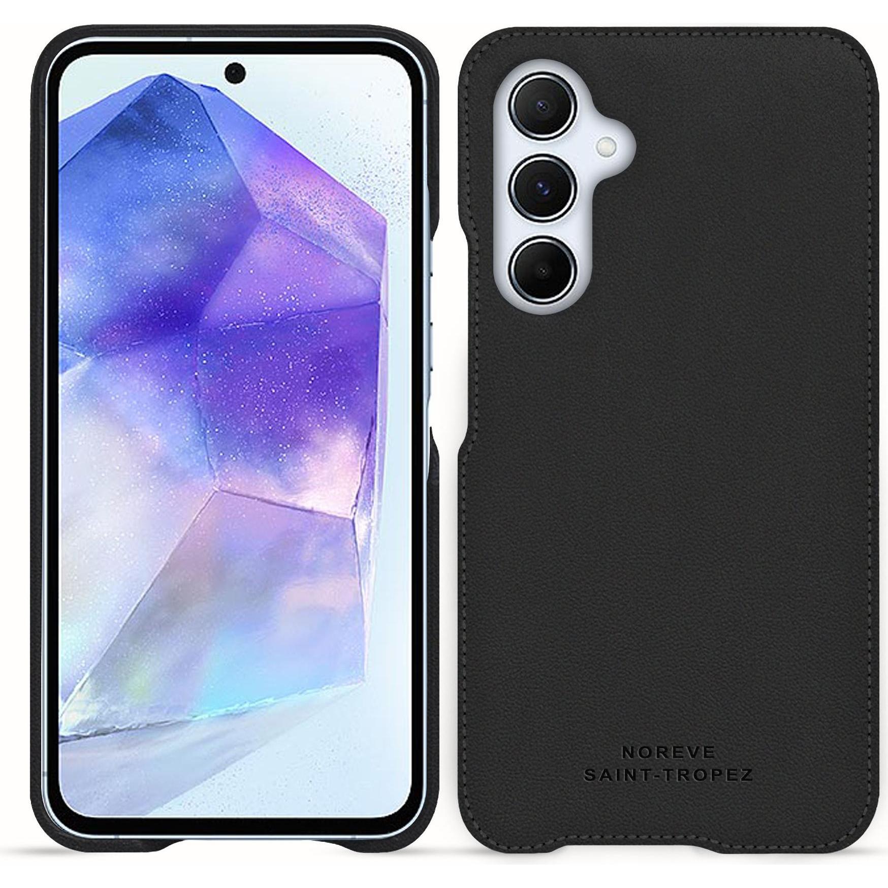 Thumbnail - Noreve Lederschutzhülle (Samsung Galaxy A55, Samsung Galaxy A56), Smartphone Hülle, Schwarz