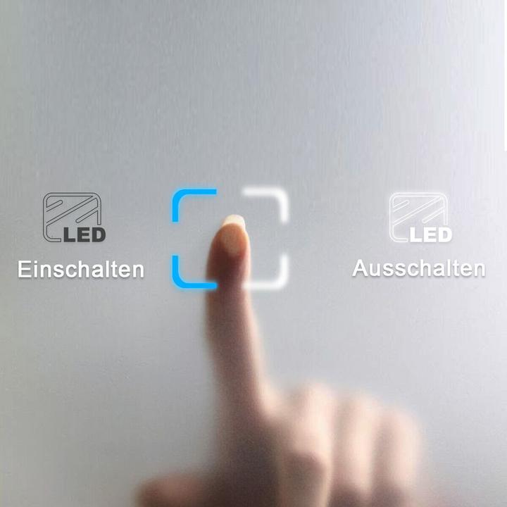 Actual product image SONNI Badezimmerspiegel LED-Spiegel (schräg) Kaltweiss IP44 energiesparend