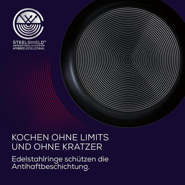 Produktbild Circulon Induktionsgeeignetes 5-teiliges Kochset mit kühlen Griffen und Metallschaber (Bratpfanne, Kochtopf, Edelstahl)