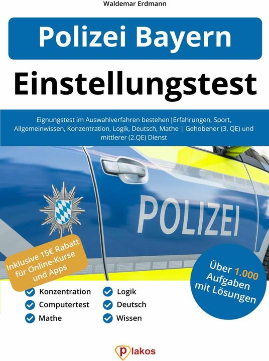 Actual product image Einstellungstest Polizei Bayern (German, Waldemar Erdmann, 2021)