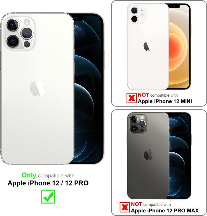 Immagine prodotto Cadorabo Copertura di vetro a strisce in TPU (Apple iPhone 12, Realme 12 Pro+)