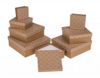 Ootb Kraftpapier-Geschenkkartonage, mit Blumenmotiv (8x)