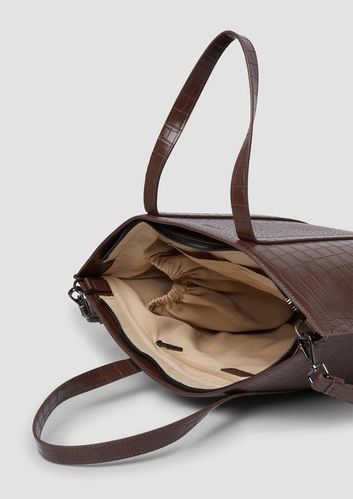 Produktbild s.Oliver Tasche Geräumiger Shopper aus Lederimitat in Kroko-Optik