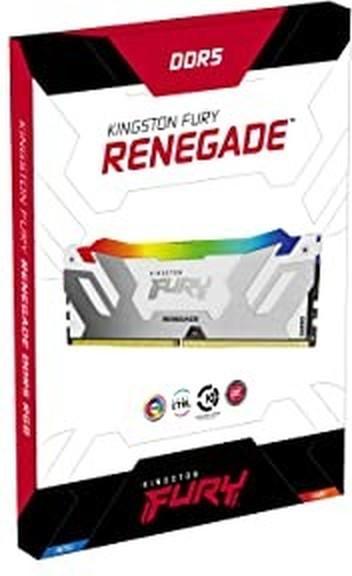 Actual product image Kingston 48GB 8000MT/s DDR5 CL38 DIMM Kit of 2 FURY Renegade RGB White (2 x 24GB, 8000 MHz, DDR5 RAM, DIMM)