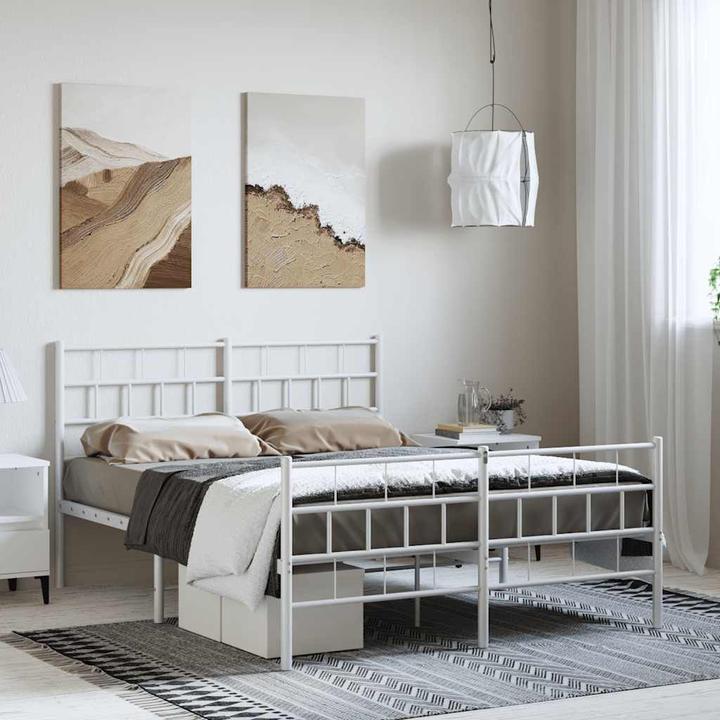 Produktbild vidaXL Metall Bettgestell (135 x 190 cm)