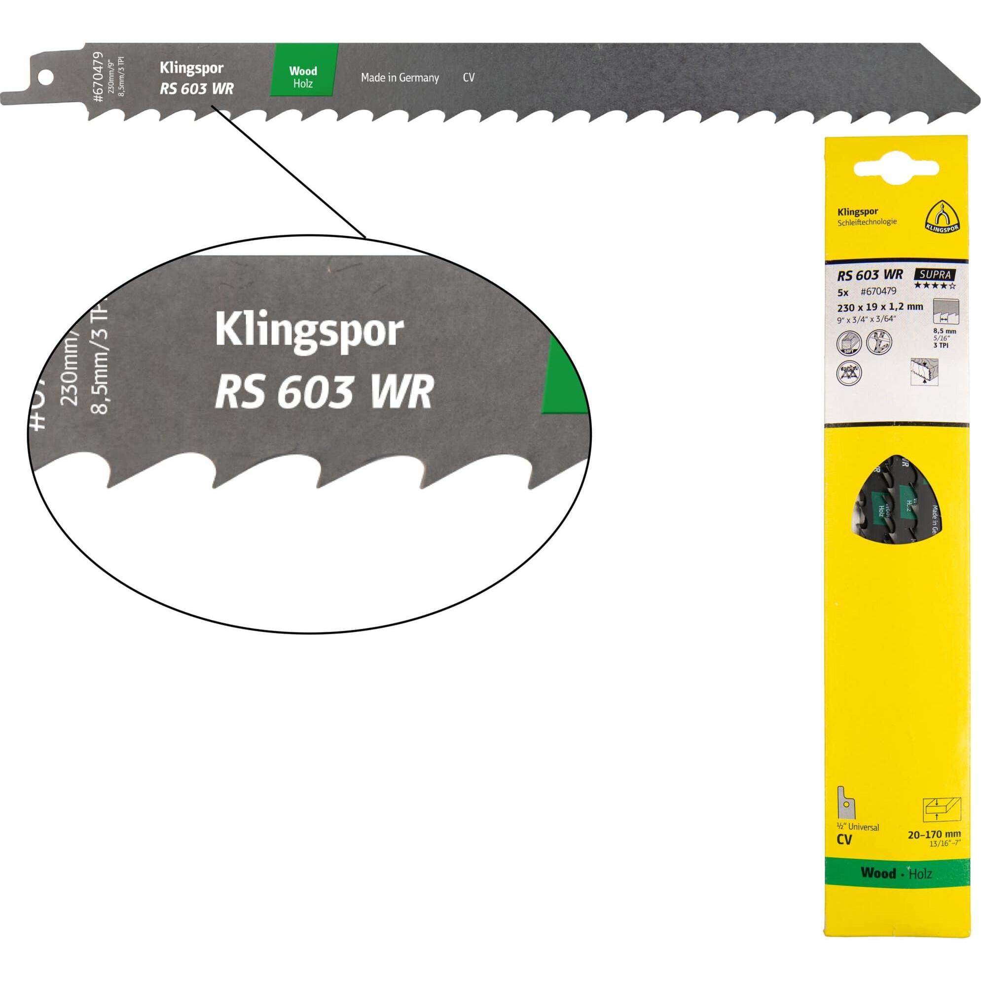 Klingspor RS 603 WR Supra - Sgebltter 19 x 300 x 1,2 mm (670472)