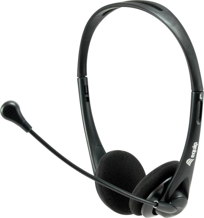 Actual product image equip Stereo headset with mute (Cable)