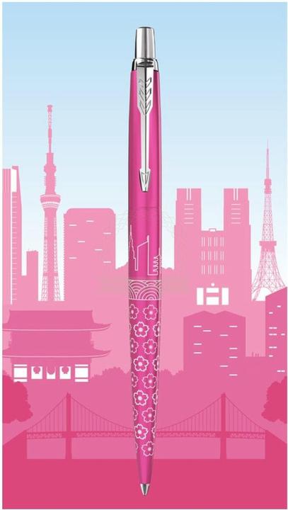 Image du produit Parker Pen Stylo à bille rétractable JOTTER Tokyo, rose métallisé Largeur de trait : M, Couleur du trait : (Rose / Argent, 1x)