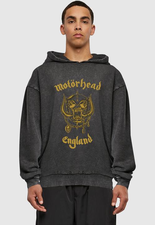 Produktbild Merchcode Motorhead - 50th Anniversary England Warpig Acid Washed Oversized Hoody - 193763 (M)