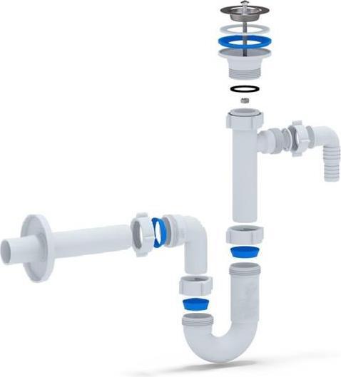 Produktbild Ani Plast SIPHON WASHBASIN 1 1/4X32 DB1303+OUTLET (Ablaufgarnitur, 1 1/4")