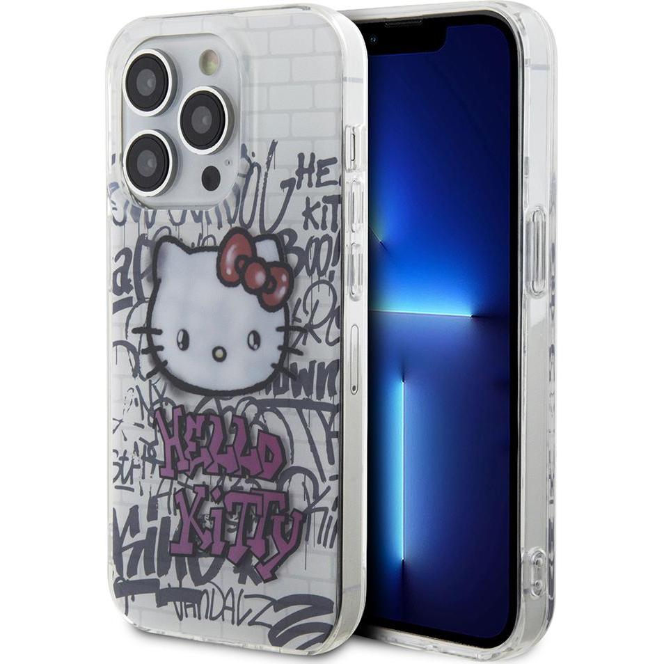 Hello Kitty HKHCP15XHDGPHT iPhone 15 Pro Max 6.7" biały/white hardcase IML Kitty On Bricks Graffiti (Apple iPhone 15 Pro...
