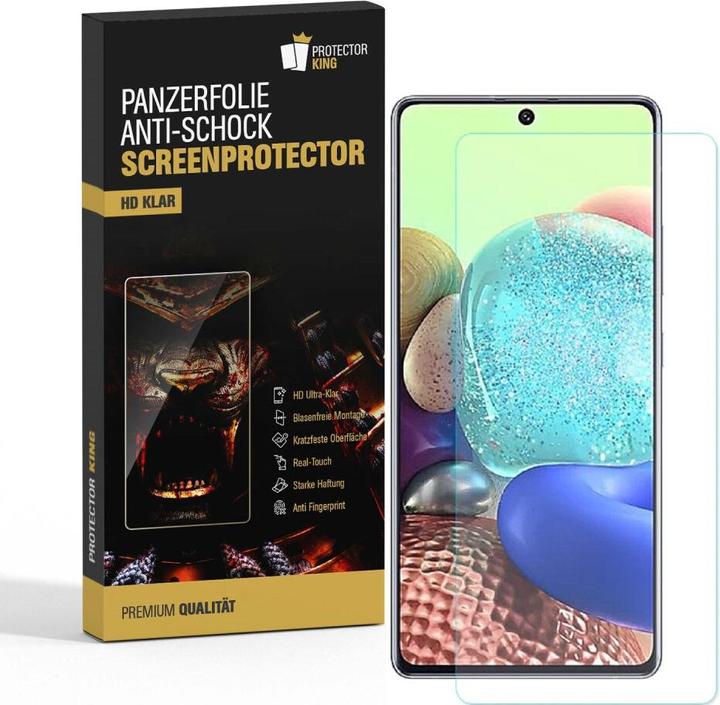 Actual product image Protectorking 6x Panzerfolie Anti-Shock HD Klar (6 pcs., Samsung Galaxy A71)