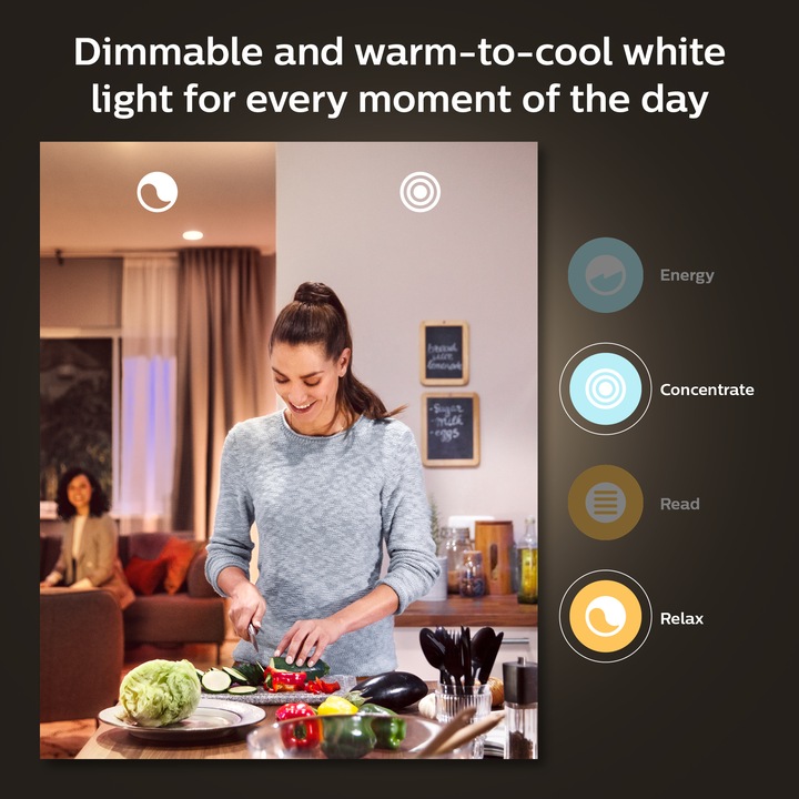 Produktbild Philips Hue White Ambiance (E27, 8 W, 1100 lm, 1 x, F)