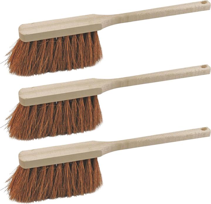 Actual product image Novaliv 3x Hochwertiger Langstiel Handfeger 45 cm mit Holzgriff feine Kokosborsten Effektive (3 pcs.)
