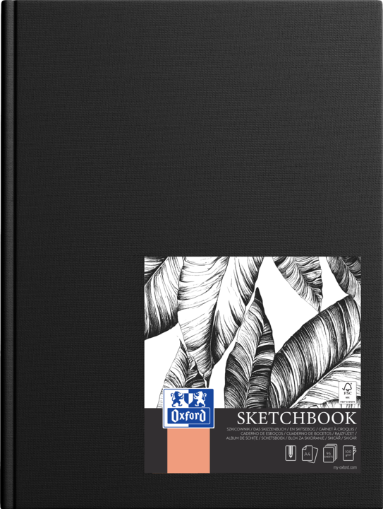 Actual product image Oxford Sketchbook (A4, Plain, Hardcover)