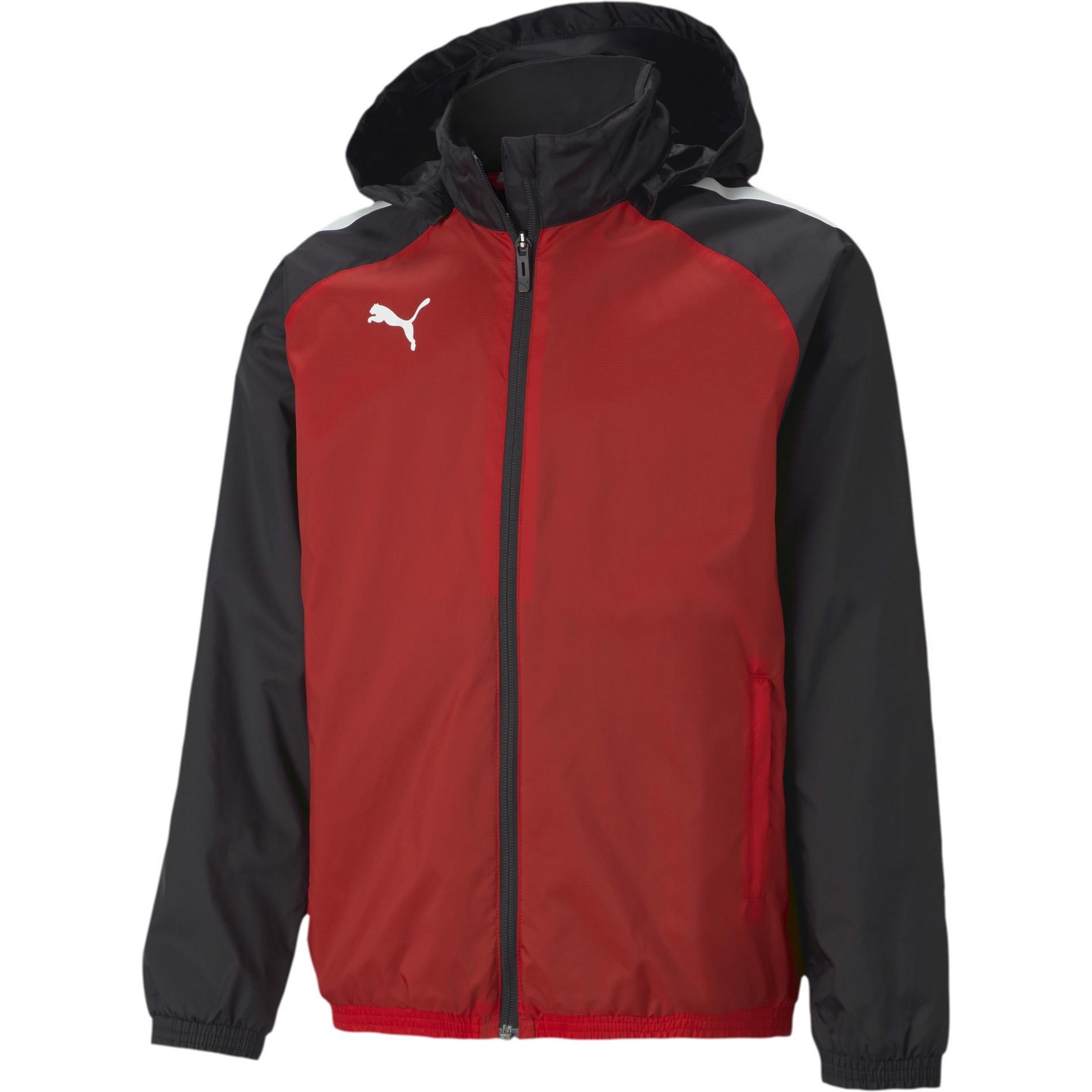 Puma, Herren, Laufjacke, teamLIGA All Weather Jkt Jr-657246 (140), Rot, 140