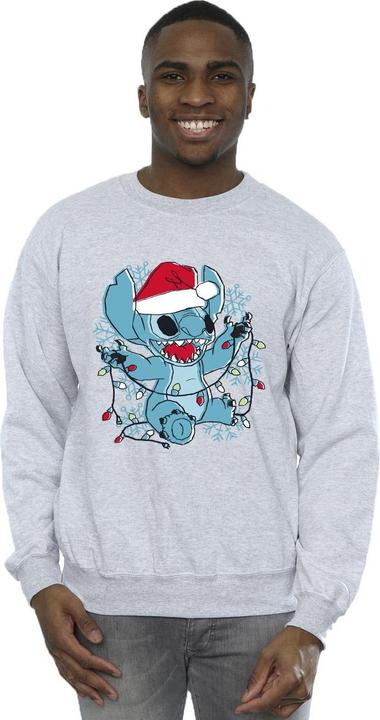 Produktbild Disney Lilo And Stitch Christmas Lights Sketch Sweatshirt (S)