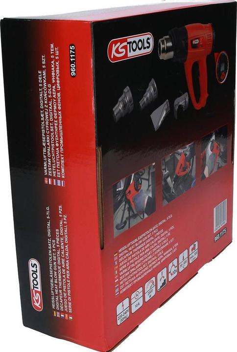 Actual product image KS Tools Hot air gun set, digital, 5 pcs.