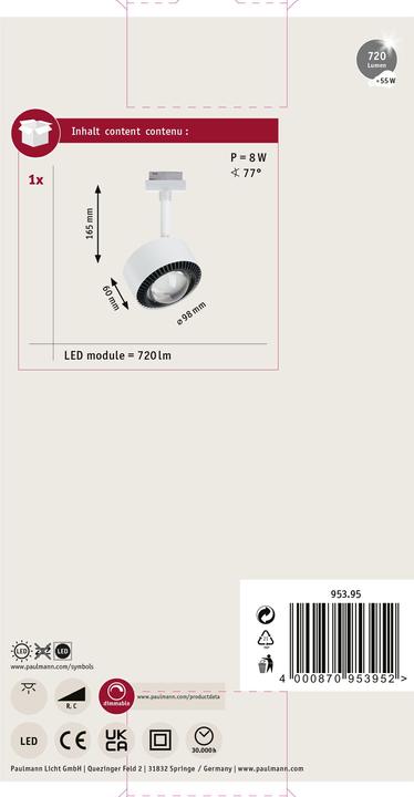 Produktbild Paulmann URail Spot Aldan II (370 lm)