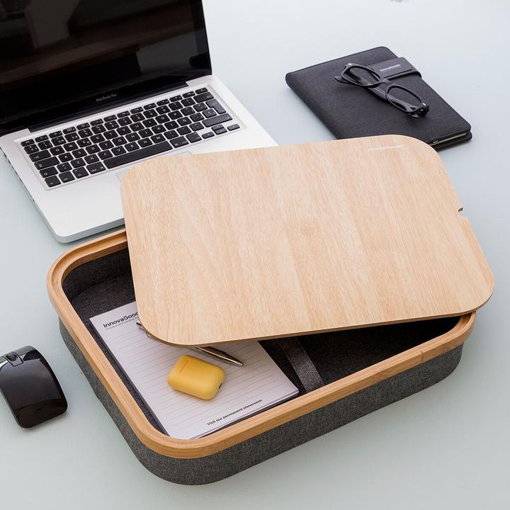 Produktbild InnovaGoods Knieschreibtisch mit Stauraum - Grau