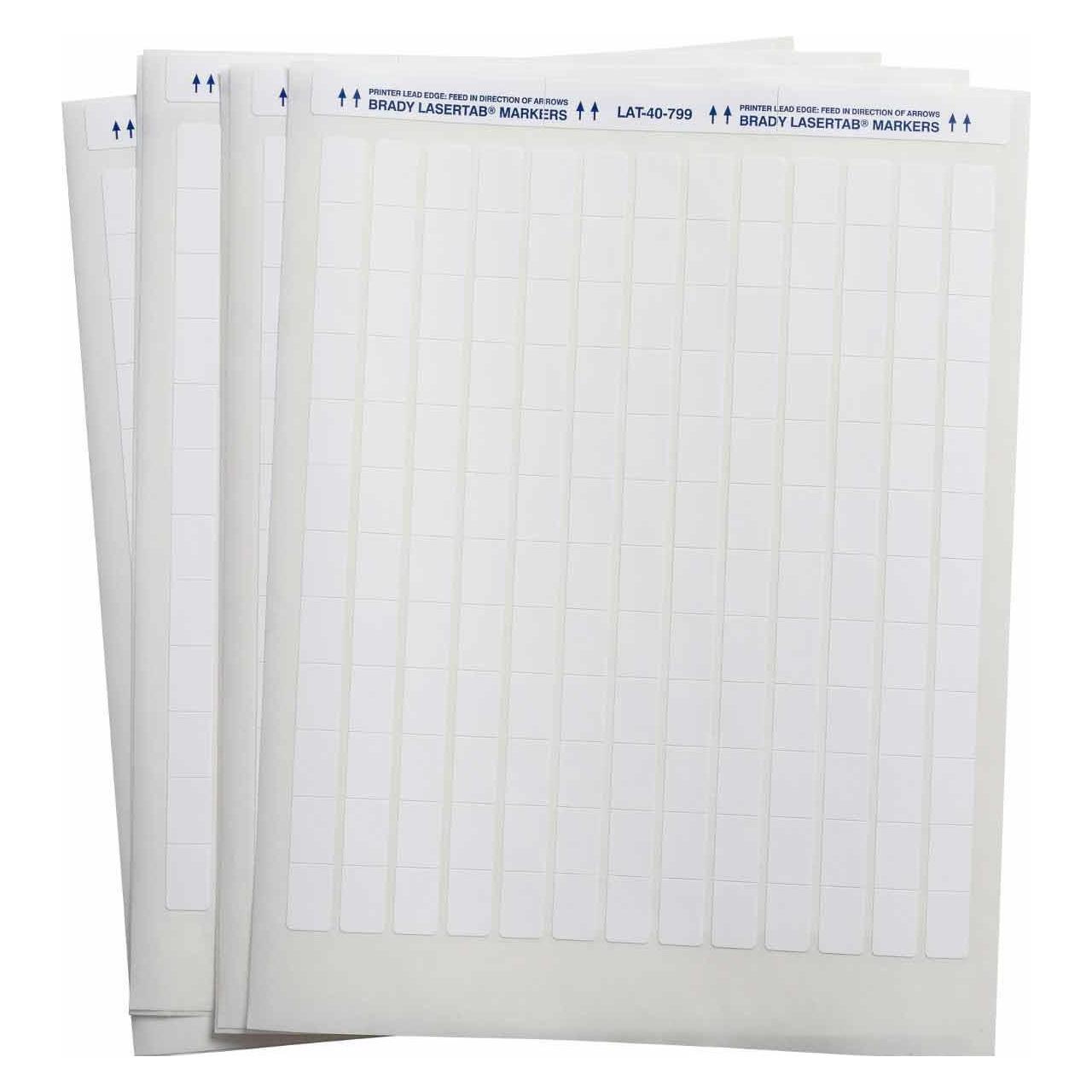 Brady, Etiketten, LAT-40-799-1, Nylongewebe, Wei, 12,7 x 19,05mm, permanent, US-Letter(1000 E.) (029684)