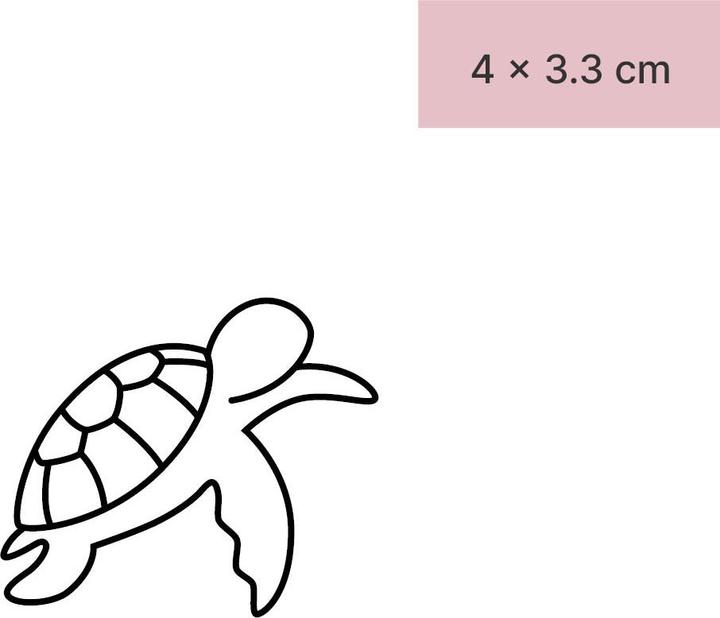 Image du produit minink Tatouage temporaire - Tortue flottante