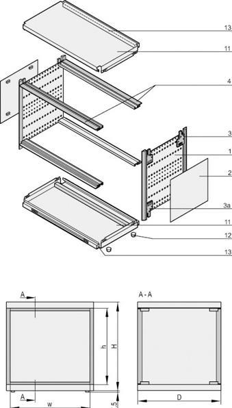 Actual product image Schroff ratiopacPRO air Enclosure - RATIO.AIR GR 6/7HE 63TE 375T (19 inch rack)