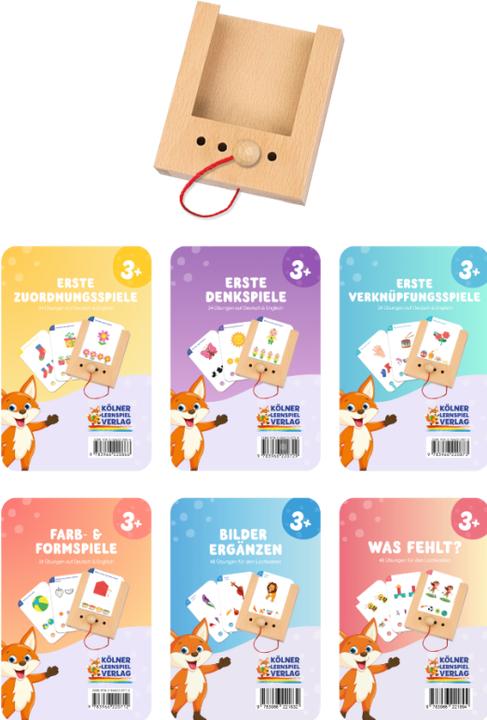 Lochkasten Set ab 3 Jahren mit 6 Kartensätzen