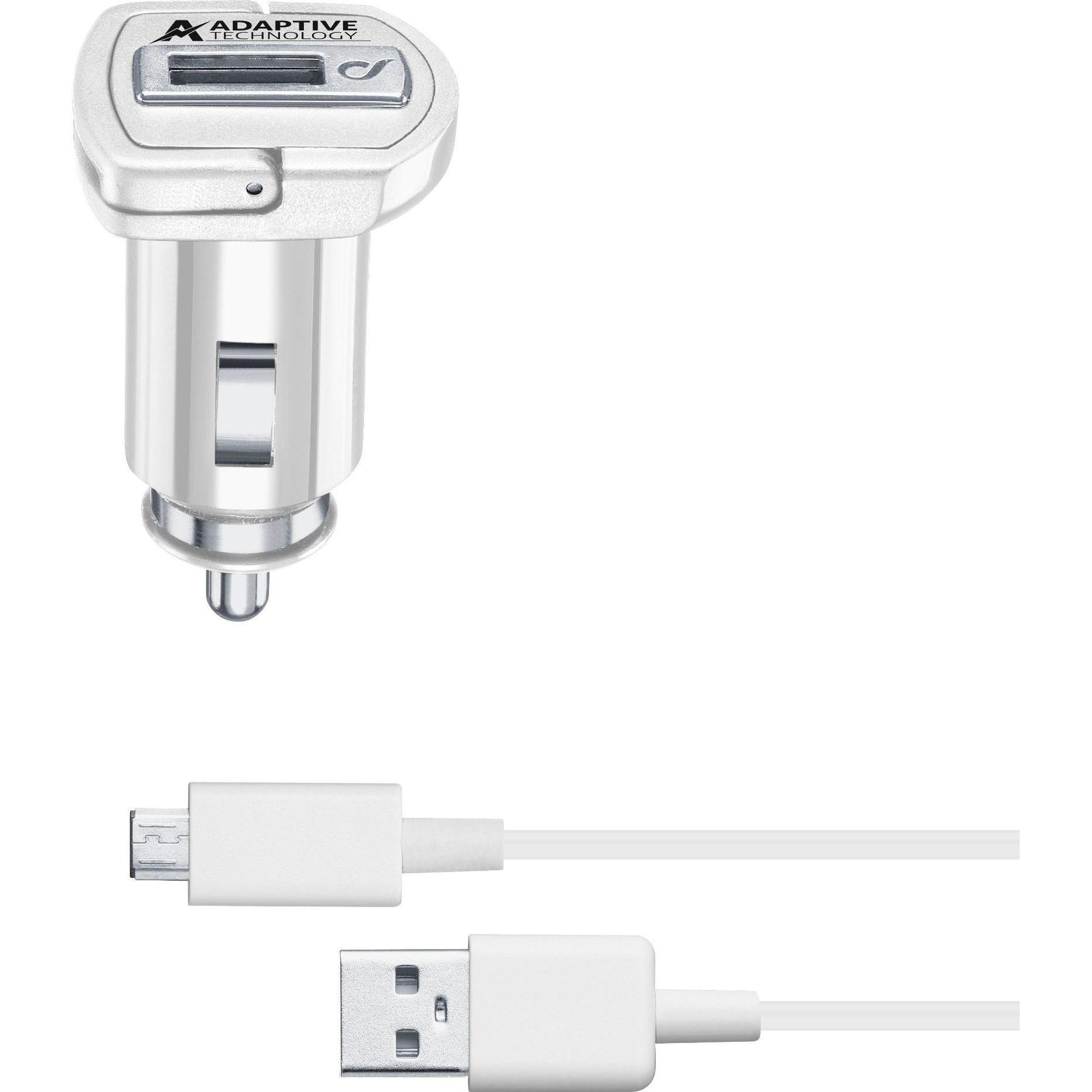 Cellularline Car Charger, Auto Adapter, Weiss