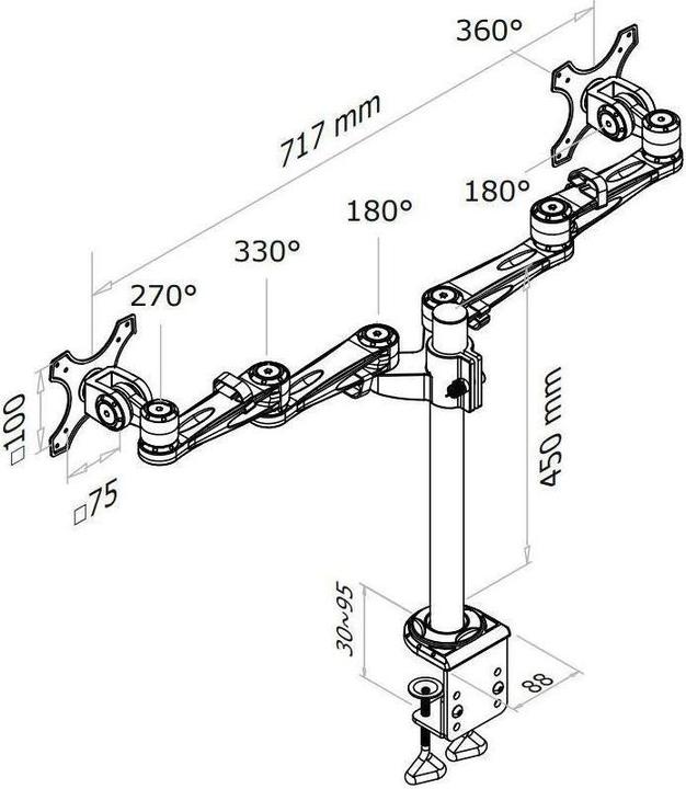 Actual product image Neomounts FPMA-D935D Monitor table mount (Table, 27")