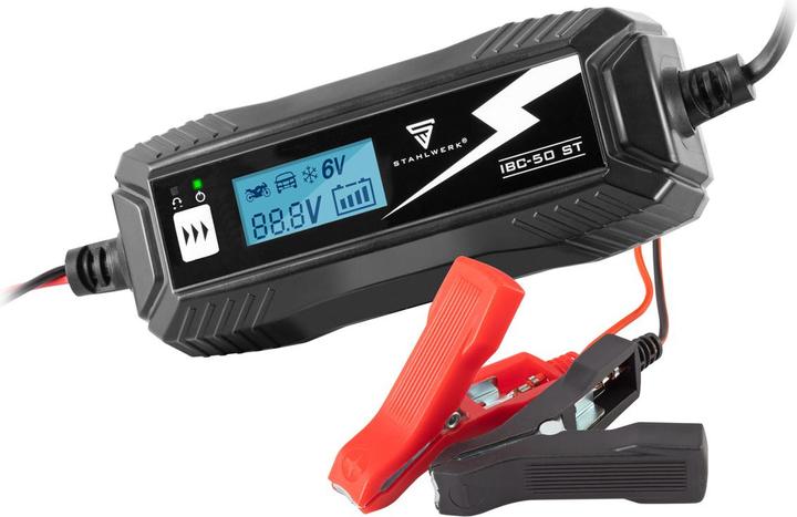 Image du produit Stahlwerk Batterieladegerät IBC-50 ST mit Mikroprozessor und 4 Lademodi (12V, 6V, 5 A)