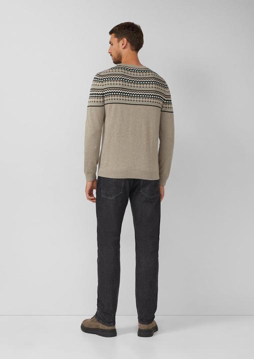 Image du produit s.Oliver Strickpullover Baumwollpullover mit Norwegermuster (3XL)