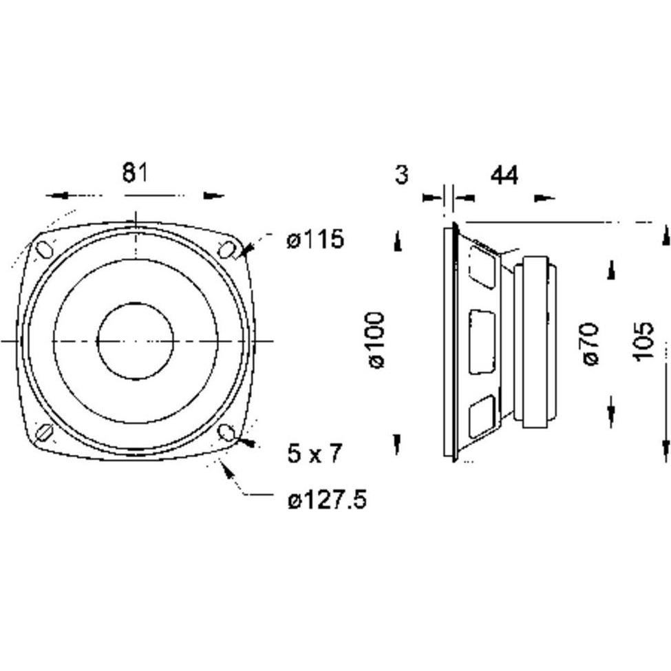 Thumbnail - Visaton Breitbandlautsprecher FR 10, 4 Ohm, Lautsprecher Bauteile, Schwarz