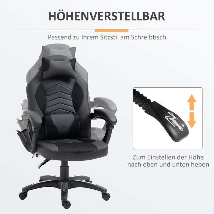 Produktbild Homcom Bürostuhl mit Wärmefunktion