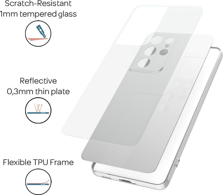 Produktbild Nalia Spiegel Hartglas Handyhülle (Samsung Galaxy S21 Ultra 5G)