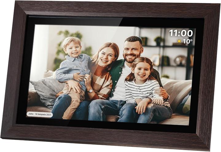 Produktbild Krüger&Matz Kruger&Matz digitaler Bilderrahmen FRAMEO Wi-Fi 15" Holzrahmen (15", 720p, 1080p)