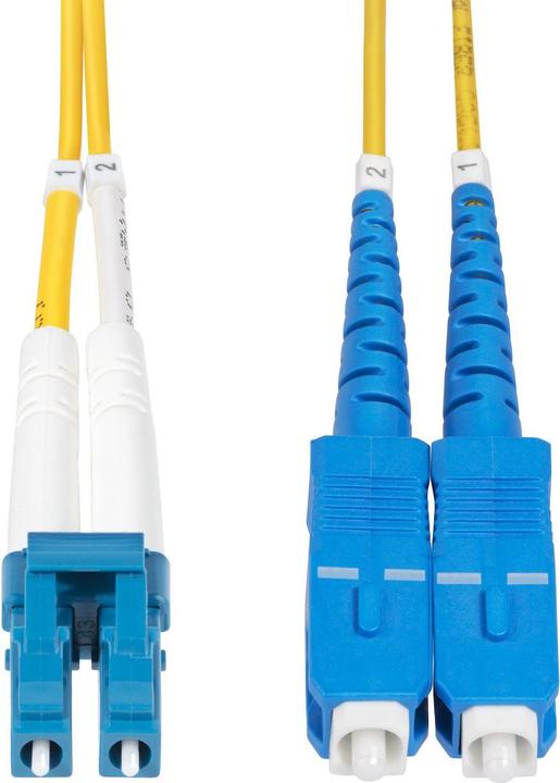 Actual product image StarTech com 7m (23ft) LC to SC (UPC) OS2 Single Mode Duplex Fiber Optic Cable, 9/125µm, Laser Optim (S/UTP, CAT7, 7 m)