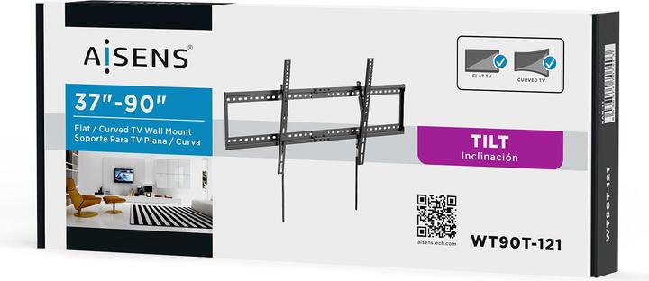 Actual product image Aisens Soporte Eco Inclinable Para Monitor TV 75kg De 37-90 Negro (Wall, 75 kg, 37" - 90")