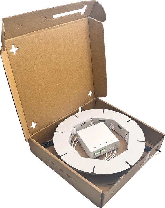 Actual product image Helos FTTH connection set, pre-assembled with LC-APC connectors on both sides, 50m (U/FTP, CAT6e, 50 m)
