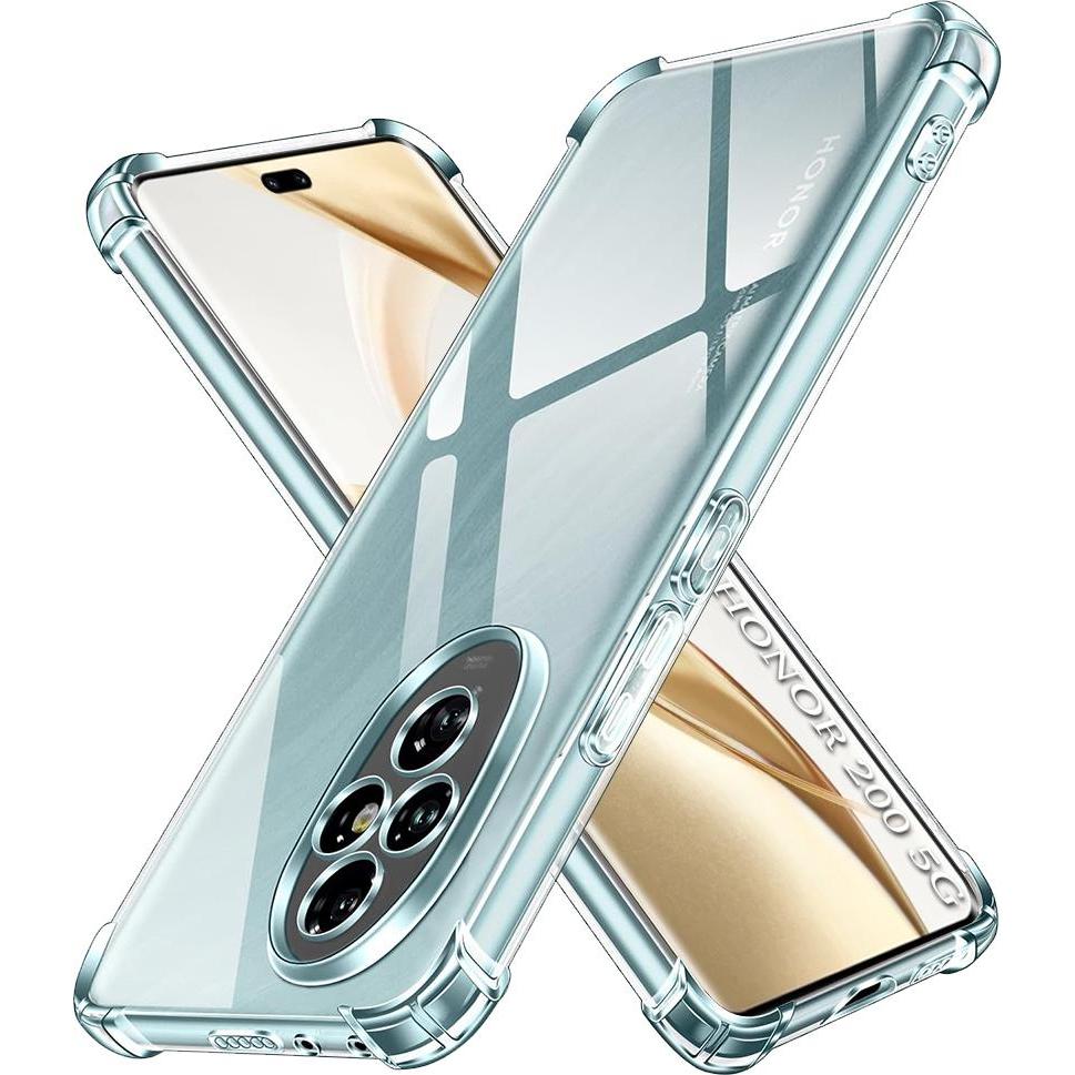 Techsuit - Shockproof Clear Silicone - Honor 200 - Clear (Honor 200 Pro), Cover smartphone, Trasparente